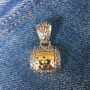 Sterling Silver Textured Hammered  Pendant